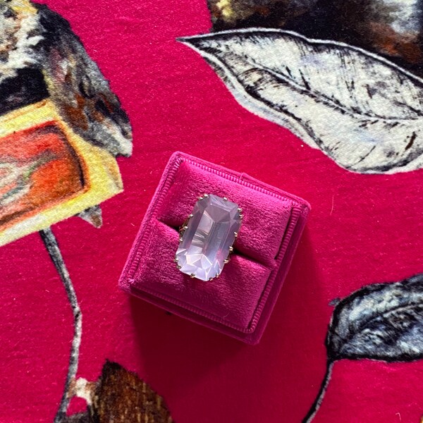 1960s Gold Quartz Ring Etsy