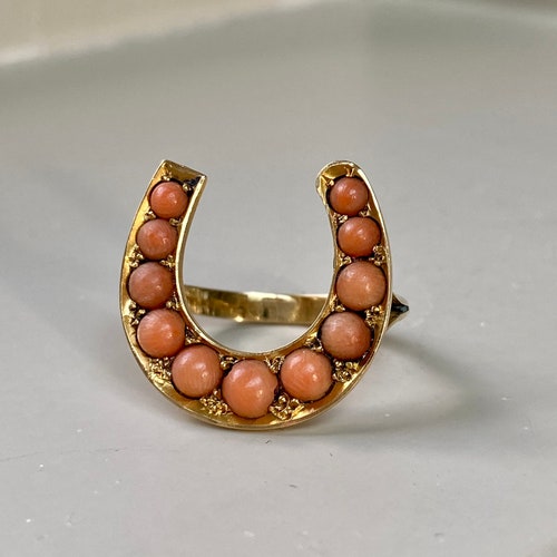 Horseshoe Ring Gold Mens Horseshoe Ring Western Rings for Etsy