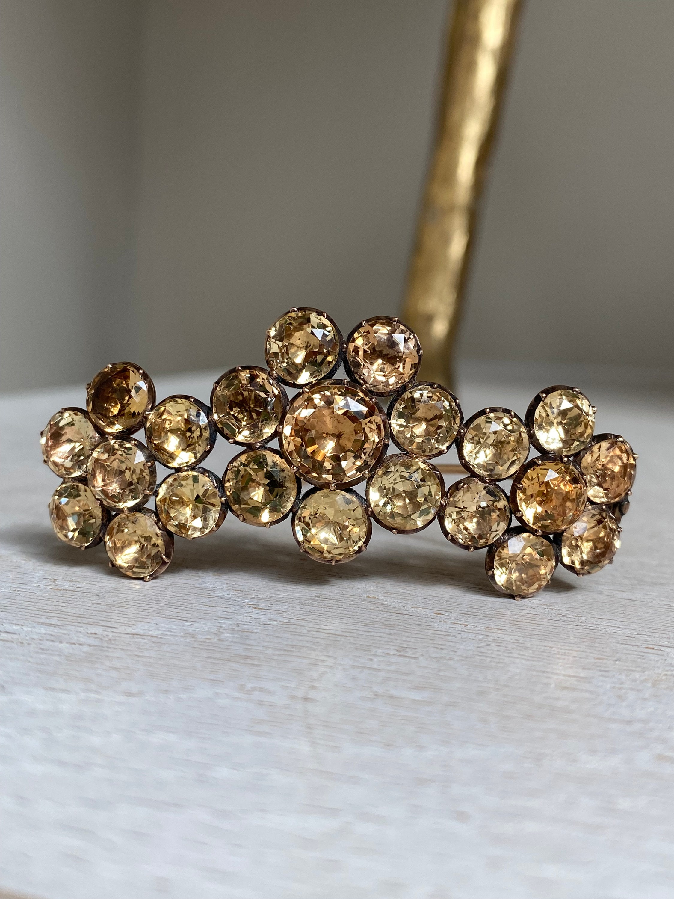 クラスターブローチ 緑屋質屋】ハリーウィンストン クラスターブローチ アクアマリン