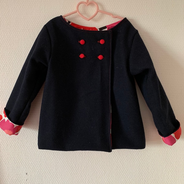 Manteau/veste/veste réversible pour les petites filles