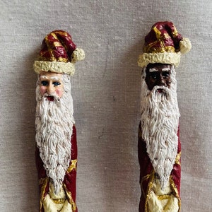 Handpainted " Fancy Santa" Pencil Santa