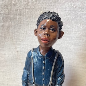 Black Boy Fishing Statue 