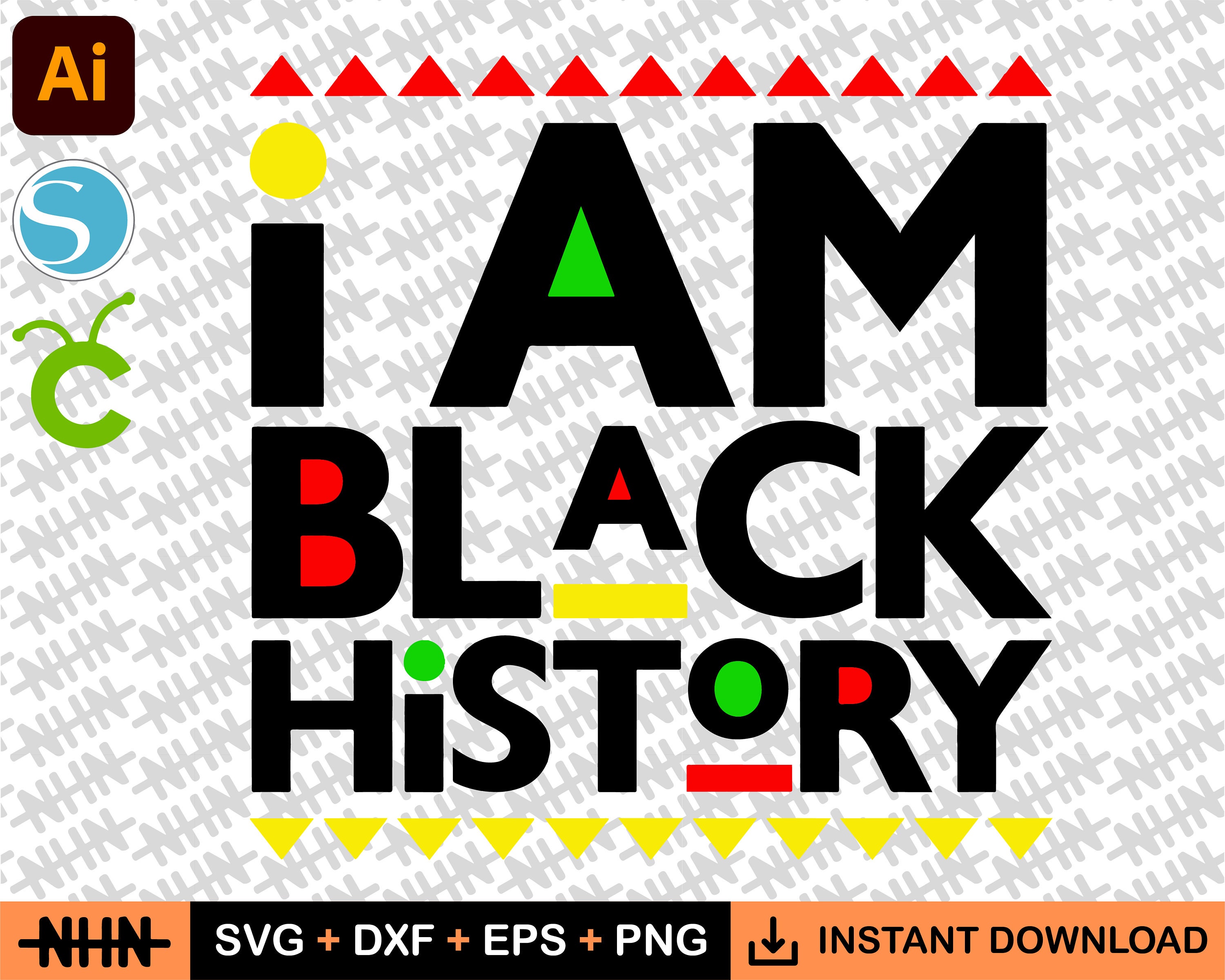 Black History SVG Digital Design Stencil Heat Transfer per Etsy