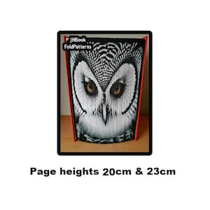 Face of an Owl Photo strip Book art pattern (665PS)