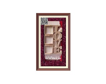 LOVE Picture Frame Combi cut and fold Pattern (2371)
