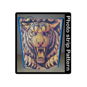 Tiger pouncing Photo strip pattern