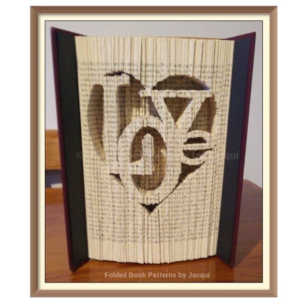 Love Heart Book Fold Pattern (381)