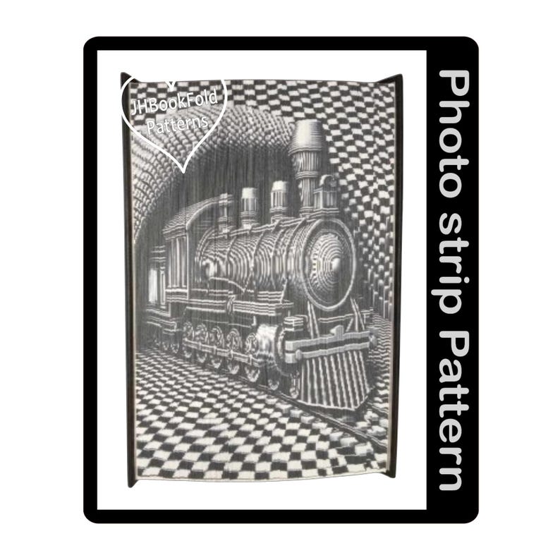 Optical Train Photo Strip Book Art Pattern (3376PS) - Etsy