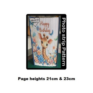 Happy Birthday Giraffe Photo strip pattern (2625PS)