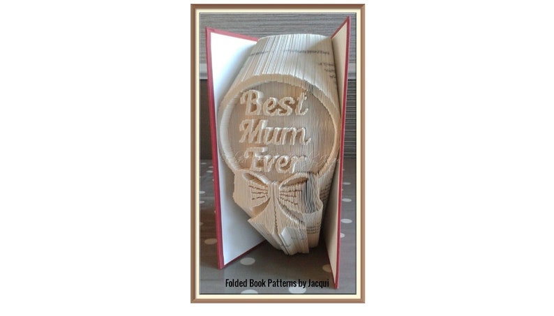 Mothers day Book Folding Pattern Mum in Flowers Cut /& Fold