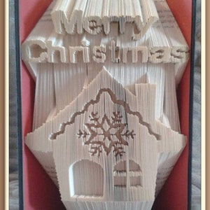 Merry Christmas Cut and fold Book art Pattern 480 image 2