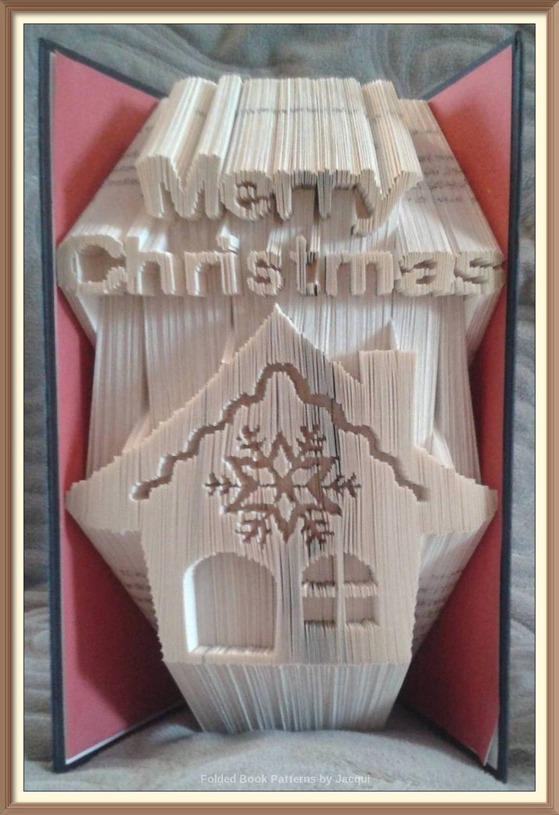 Merry Christmas Cut and fold Book art Pattern 480 image 2