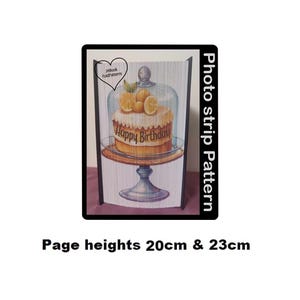 Birthday Cake Photo strip Book art pattern (1782PS)