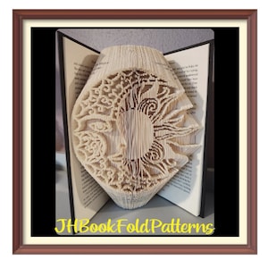 Sun and Moon Cut and fold Book art pattern (5585)