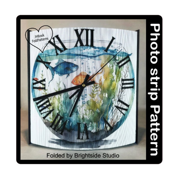 Fish bowl clock Photo strip pattern (1580PS)