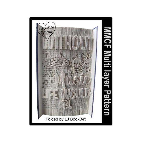 Without Music Cut and fold Book art pattern (6209)