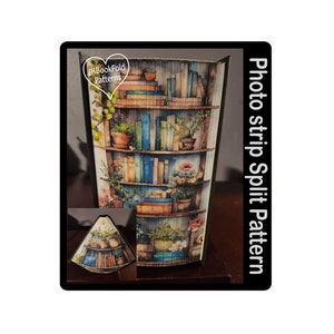Book shelves Split Photo strip pattern (2836PS)
