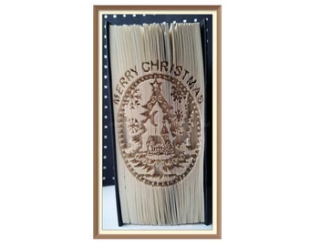 Christmas Cut and fold Book art Pattern (488)