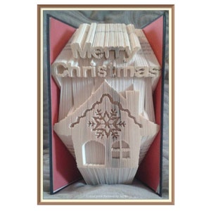 Merry Christmas Cut and fold Book art Pattern 480 image 1