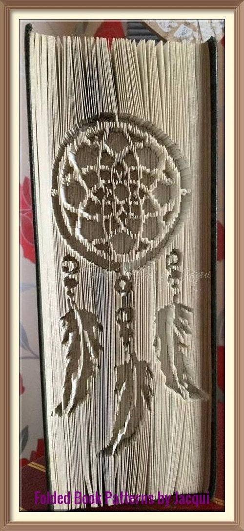 Dream Catcher. Book Folding Pattern Etsy