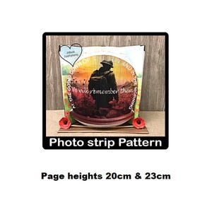 We will Remember them Globe Photo strip Book art pattern (1848PS)