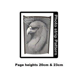 optischer Adler Fotostreifen Buchkunst Muster (3384PS)