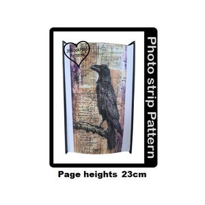 Raven Photo strip Book art Pattern (3735PS)