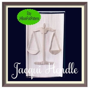 Scales of Justice Cut and fold Bookart Pattern (3446)