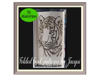 Tigers Head Cut and fold Book art pattern