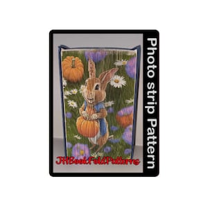 Pumpkin bunny Fore edge Photo strip pattern (1260PS)