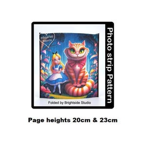 Alice inspiered Photo strip Book art pattern (2991PS)