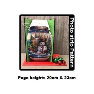 Snowman Jar Photo strip Book art pattern pattern (1594PS)