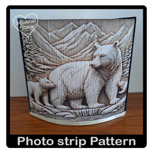 Bear With Cubs Photo Strip Book Art Pattern (2261PS) - Etsy