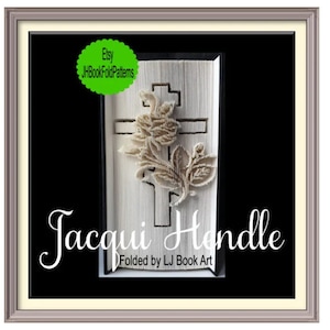 Rose wrapped cross Book fold pattern (4756)