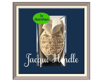 Teacher Cut and fold Book art Pattern (3754)