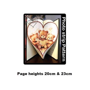 Bears in Heart Photo strip Pattern (1967PS)