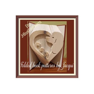 Poodle Heart Cut and fold pattern (1282)