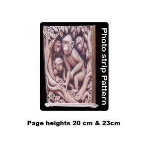 Schimpansen Familie Fotostreifen Buchkunst Muster (2965PS)