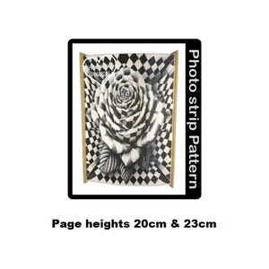 Rose Photo strip Book art Pattern (3400PS)