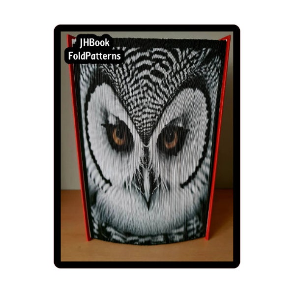 Face of an Owl Photo strip Book art pattern (665PS)