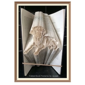 Dog Cut and fold Book art Pattern (279)