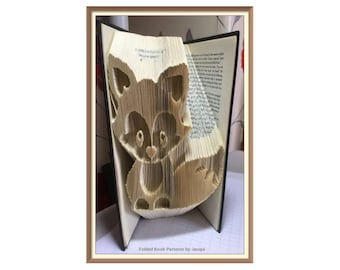 Fox Book Cut and fold Book art pattern  (060)