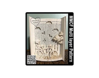Bicycle Cut and fold Book art pattern (6572)