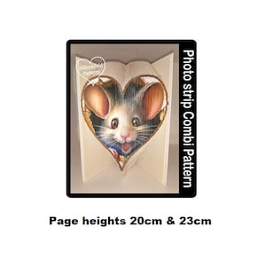 Mouse Heart Photo strip pattern (2603PS)