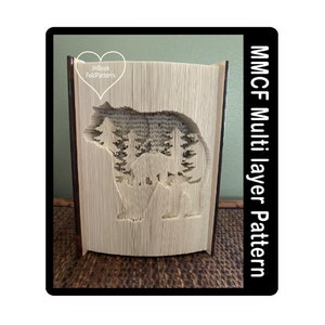 Bear Multi Layer Cut and fold Book art pattern (6102)