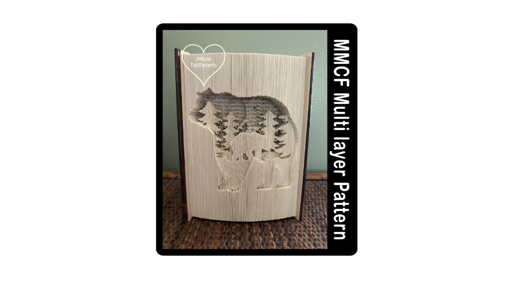 Bear Multi Layer Cut and fold Book art pattern (6102)