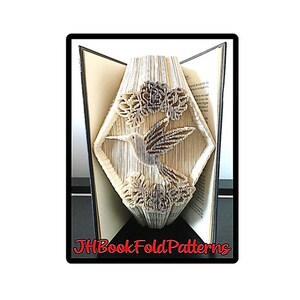 Patrón de plegado de libro Colibrí (5708)