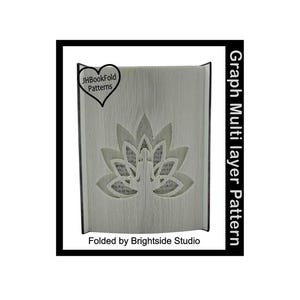Lotus pose Graph Multi layer Cut and fold Book art Pattern (6161)
