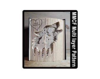 Wolf Multi Layer Cut and fold Book art pattern (6129)