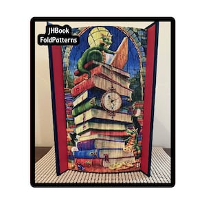 Dragons Book Stack Photo strip Pattern (785PS)
